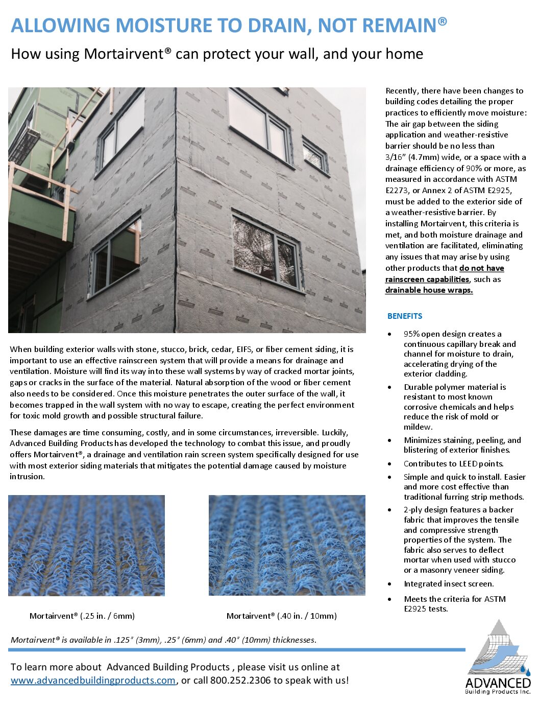 Allowing Moisture to Drain, Not Remain: How Using Mortairvent® Can Protect Your Wall, and Your Home